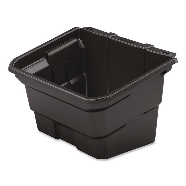 Utility Bin, 4 gal, 12.78" x 17.21" x 10.63", Black, 2/Pack