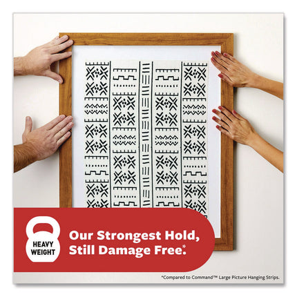 Picture Hanging Strips, X-Large, Removable, Holds up to 20 lbs per 4 Strips, White, 16 Pairs/Pack