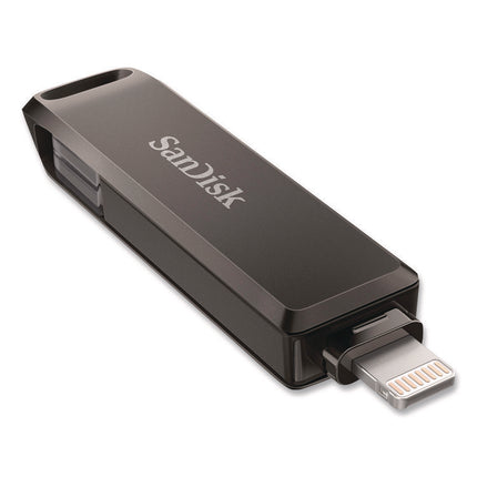 Dual Phone USB 3.2 Type-C/Lightning Flash Drive, 128 GB, Black