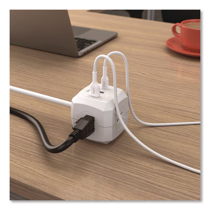 TECH 5 ft Extension Cord, 5 ft, 15 A, White