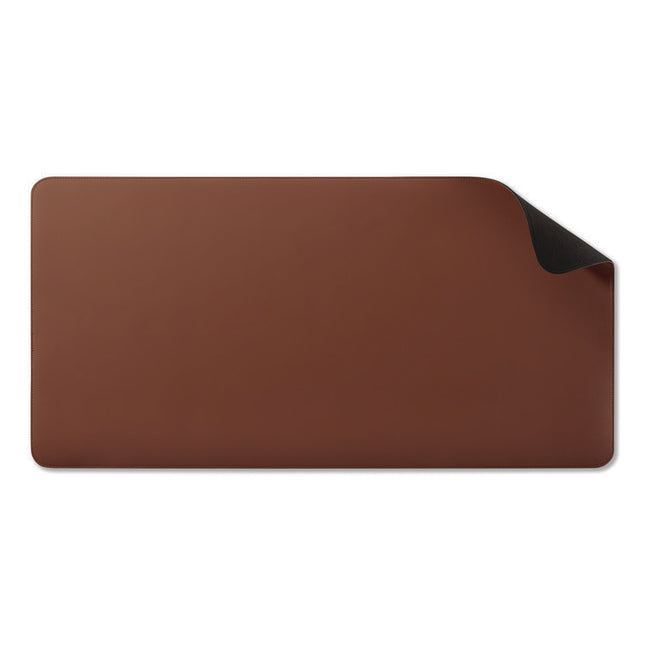 TECH Anti-Slip Faux Leather Desk Pad, 31.5 x 15.7, Brown