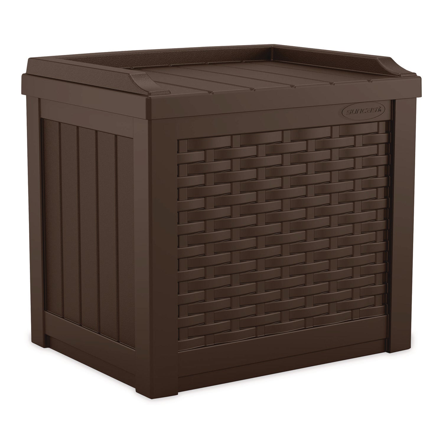 Small Deck Box with Storage Seat, 2.94 cu ft, 22 x 17 x 20.5, Java
