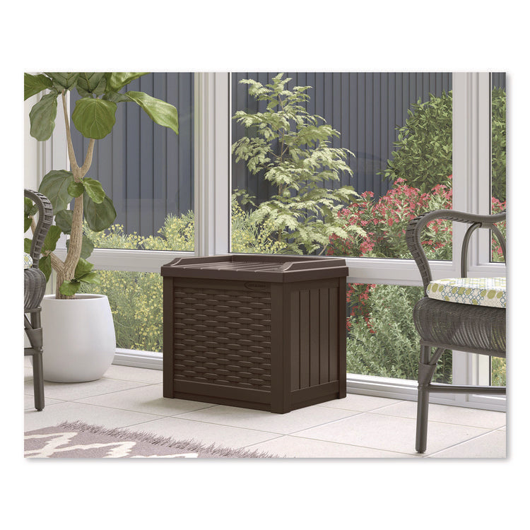 Small Deck Box with Storage Seat, 2.94 cu ft, 22 x 17 x 20.5, Java