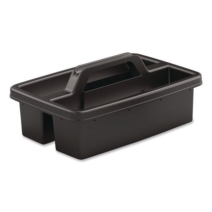 Toilet Brush Caddy Kit, 8" Handle, Black