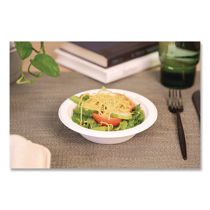 ChampWare Molded Fiber Tableware, Bowl, 12 oz, White, 125/Sleeve, 8 Sleeves/Carton