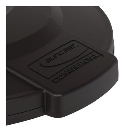 Utility Trash Can Lid for 32 gal Trash Can, 22.22" Diameter x 3", Black