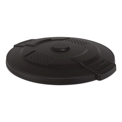 Utility Trash Can Lid for 32 gal Trash Can, 22.22" Diameter x 3", Black