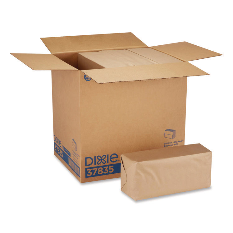 Dixie Full-Fold Dispenser Napkins, One-Ply, 12 X 13, Brown, 600/pack, 12 Pk/ct