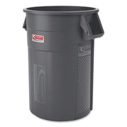 Injection Molded Utility Trash Can, 44 gal, Plastic/Resin, Gray