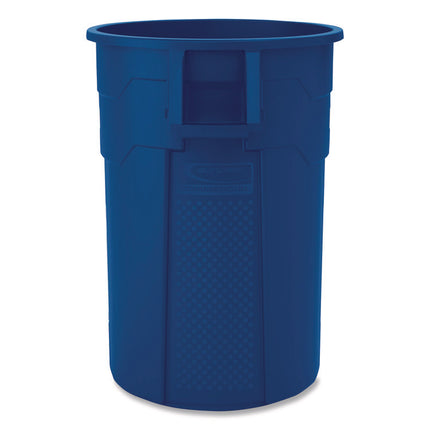 Injection Molded Utility Trash Can, 44 gal, Plastic/Resin, Blue
