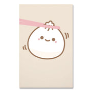 Smoko Lil B Dumpling Layflat Notebook, 1-Subject, Medium/College Rule, Tan/White/Pink Cover, (72) 8 x 5 Sheets