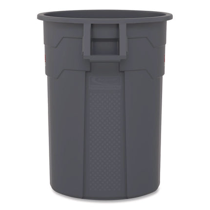 Injection Molded Utility Trash Can, 20 gal, Resin, Gray