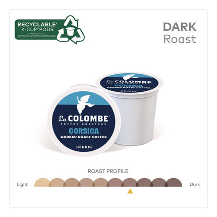 Coffee K-Cup Pods, Corsica Dark Roast, 20/Box