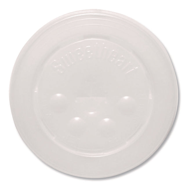 Polystyrene Plastic Flat Straw-Slot Cold Cup Lids, Fits 12 to 24 oz Cold Cups, Plastic, Translucent, 125/Pack, 16 Packs/CT