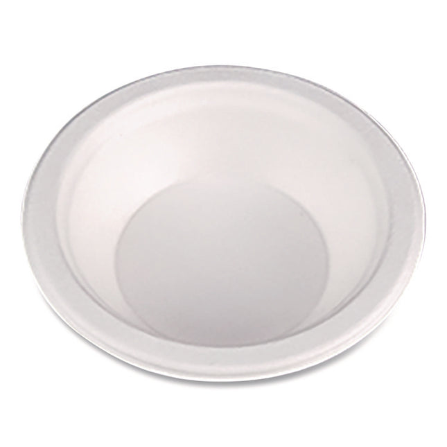ChampWare Molded Fiber Tableware, Bowl, 12 oz, White, 125/Sleeve, 8 Sleeves/Carton