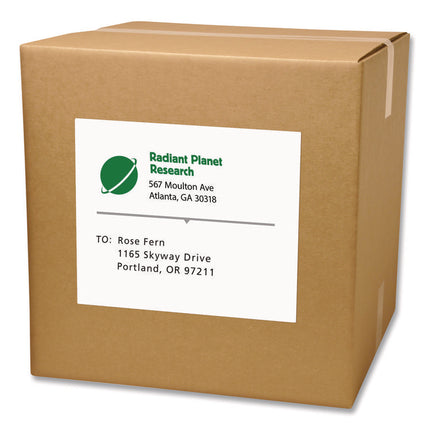 White Shipping Labels-Bulk Packs, Inkjet/Laser Printers, 8.5 x 11, White, 500/Carton