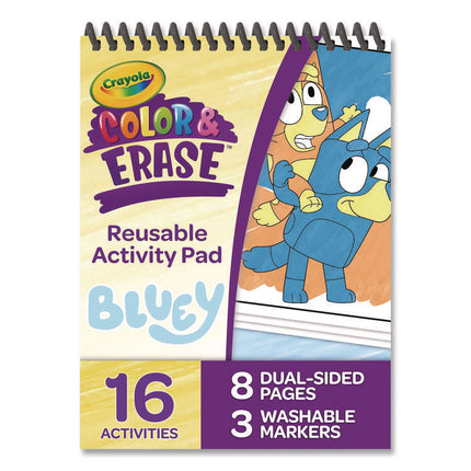 Bluey Color and Erase Reusable Activity Pad, (16) Coloring Pages, (3) Bluey Collection Markers