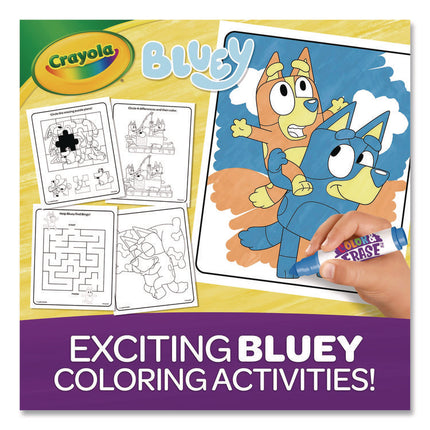 Bluey Color and Erase Reusable Activity Pad, (16) Coloring Pages, (3) Bluey Collection Markers