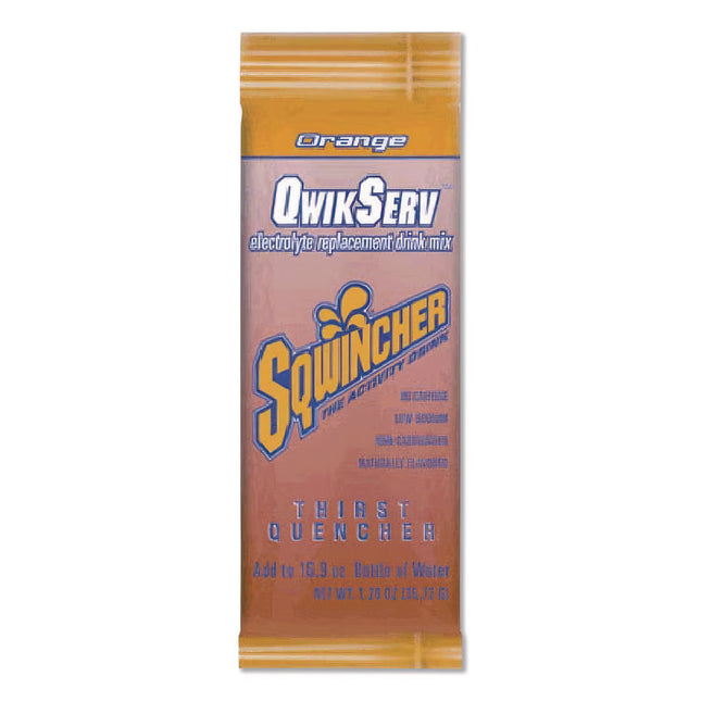 Thirst Quencher QwikServ Electrolyte Replacement Drink Mix, Orange, 1.26 oz Packet, 8/Pack