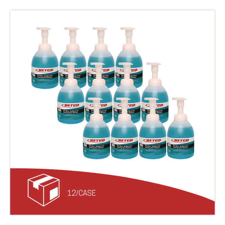 UltraBlue Antibacterial Foaming Skin Cleanser, Fragrance Free, 500 mL Bottle, 12/Carton