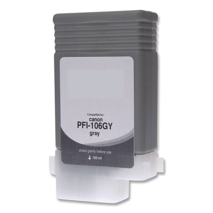 Compatible Gray Ink, Replacement for PFI-106 (6630B001AA), 130 mL