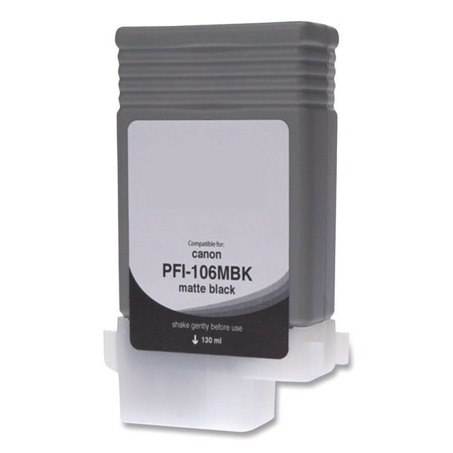 Compatible Matte Black Ink, Replacement for PFI-106 (6620B001AA), 130 mL