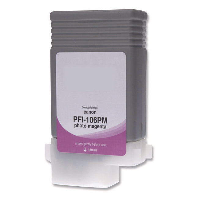 Compatible Photo Magenta Ink, Replacement for PFI-106 (6626B001AA), 130 mL
