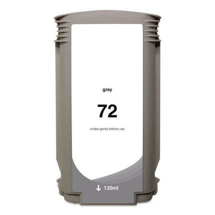 Remanufactured Gray High-Yield Ink, Replacement for 72 (C9374A), 130 mL