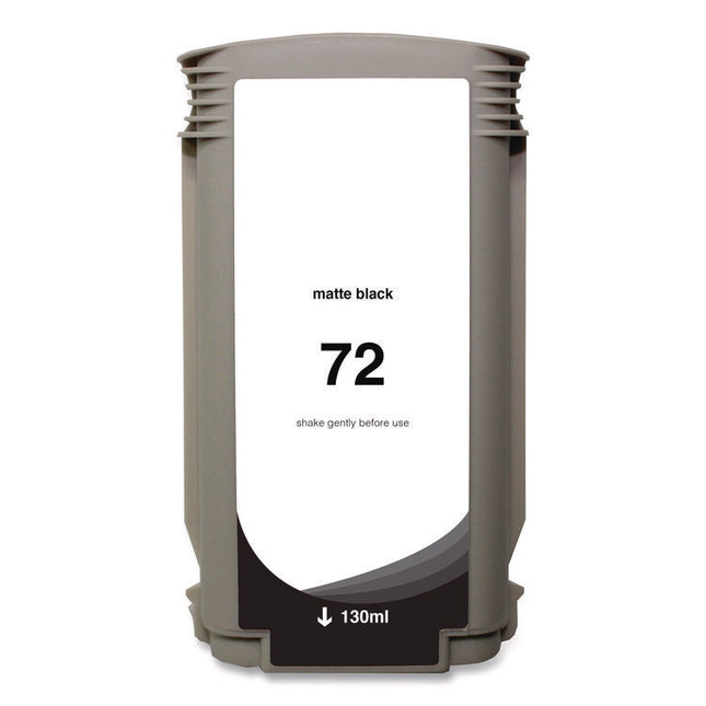 Remanufactured Matte Black High-Yield Ink, Replacement for 72 (C9403A), 130 mL