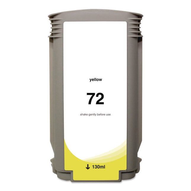 Remanufactured Yellow High-Yield Ink, Replacement for 72 (C9373A), 130 mL