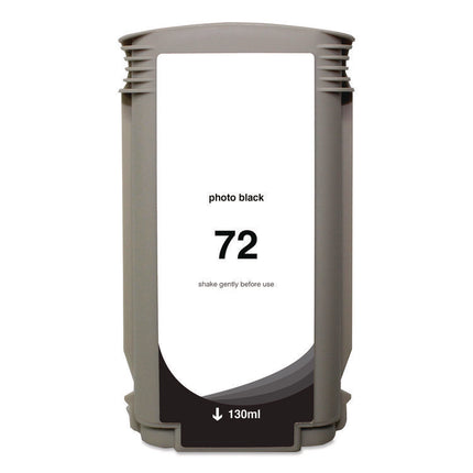 Remanufactured Photo Black High-Yield Ink, Replacement for 72 (C9370A), 130 mL