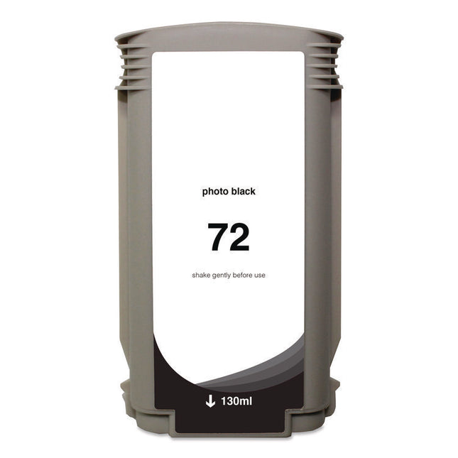 Remanufactured Photo Black High-Yield Ink, Replacement for 72 (C9370A), 130 mL