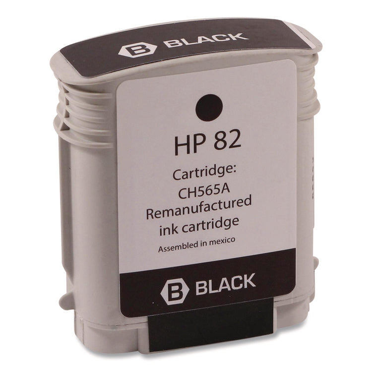 Remanufactured Black High-Yield Ink, Replacement for 82 (CH565A), 69 mL