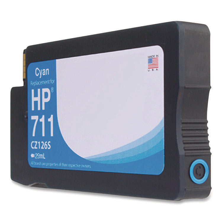 Remanufactured Cyan Ink, Replacement for 711 (CZ130A), 29 mL