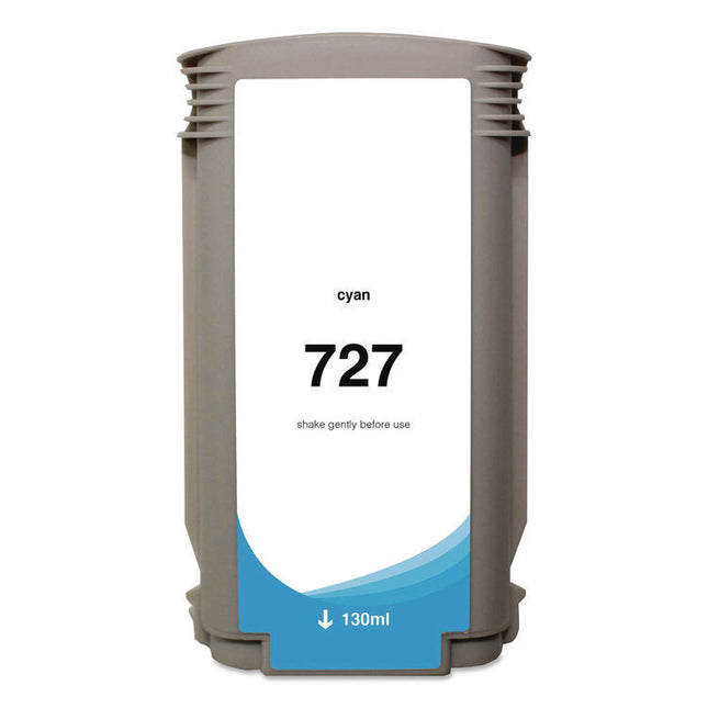 Compatible Cyan Ink, Replacement for 727 (B3P19A), 130 mL