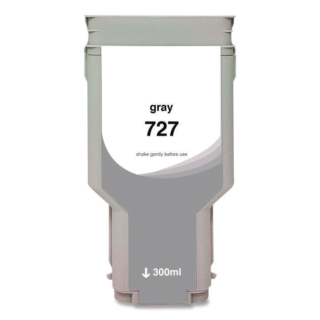 Compatible Gray High-Yield Ink, Replacement for 727XL (F9J80A), 300 mL