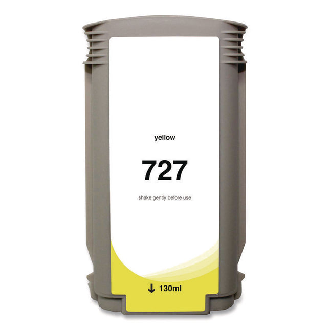 Compatible Yellow Ink, Replacement for 727 (B3P21A), 130 mL