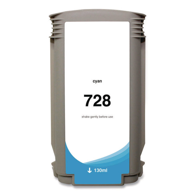 Compatible Cyan Ink, Replacement for 728 (F9J67A), 130 mL