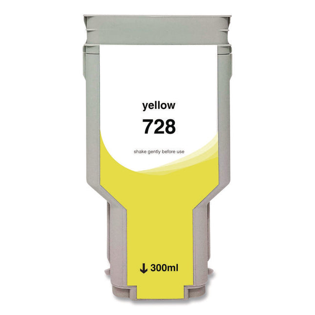 Compatible Yellow Ink, Replacement for 728 ( F9K15A), 300 mL