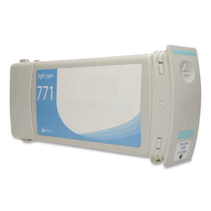 Remanufactured Light Cyan Ink, Replacement for 771 (CE042A, B6Y20A), 775 mL