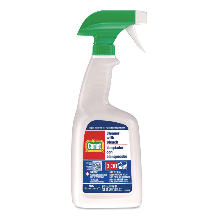 Cleaner With Bleach, 32 Oz Spray Bottle, 8/carton