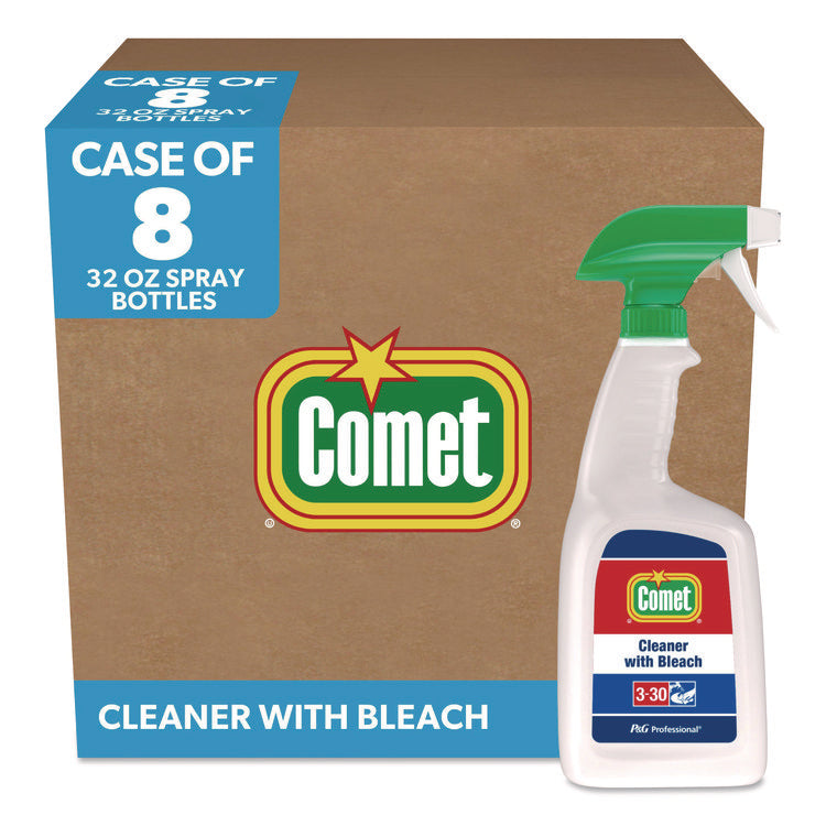 Cleaner With Bleach, 32 Oz Spray Bottle, 8/carton