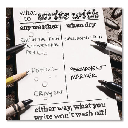 All-Weather Wire-O Notebook, 1-Subject, Universal: Narrow Rule and Quadrille Rule, Black Cover, (32) 7 x 4.63 Sheets