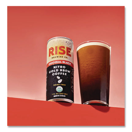 Nitro Cold Brew Latte, Original Black, 7 oz Can, 12/Carton