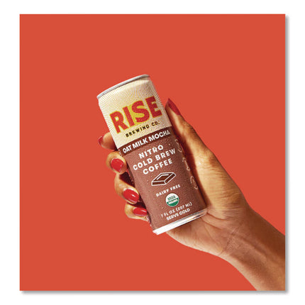 Nitro Cold Brew Latte, Oat Milk Mocha, 7 oz Can, 12/Carton