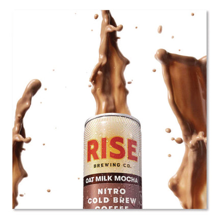 Nitro Cold Brew Latte, Oat Milk Mocha, 7 oz Can, 12/Carton