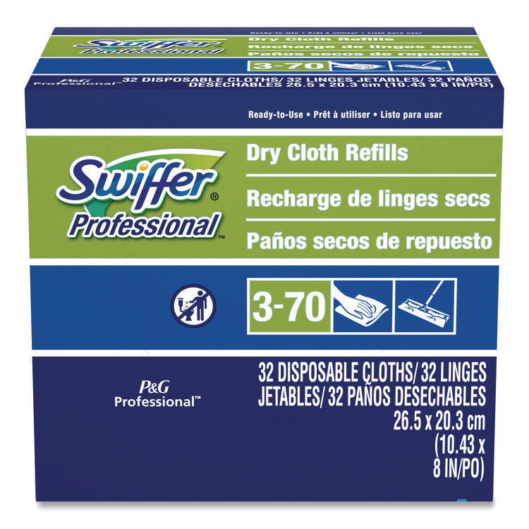Dry Refill Cloths, White, 10.63 x 8, 32/Box, 6 Boxes/Carton