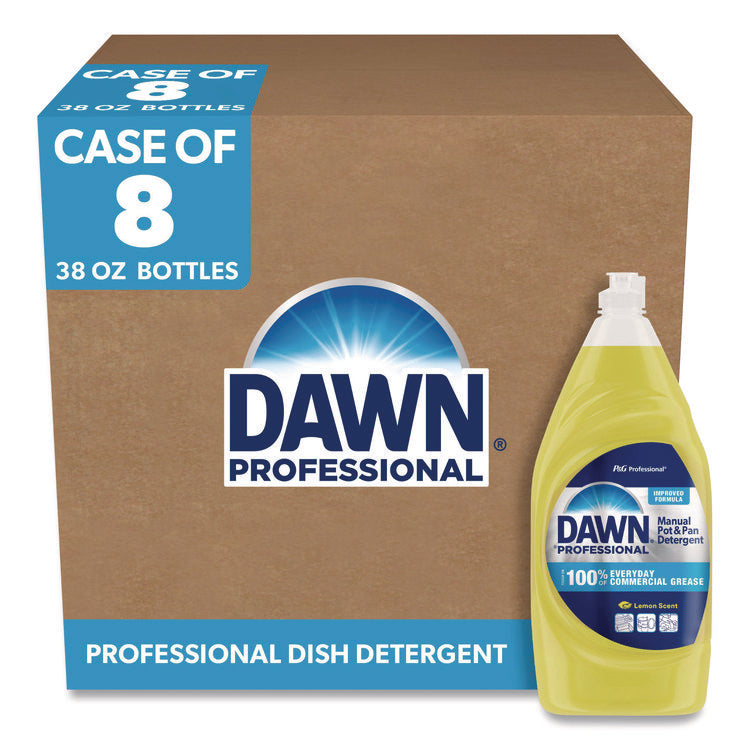 Manual Pot/pan Dish Detergent, Lemon, 38 Oz Bottle, 8/carton