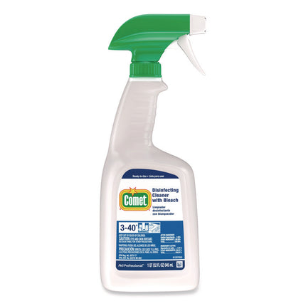Disinfecting Cleaner With Bleach, 32 Oz, Plastic Spray Bottle, Fresh Scent, 8/carton