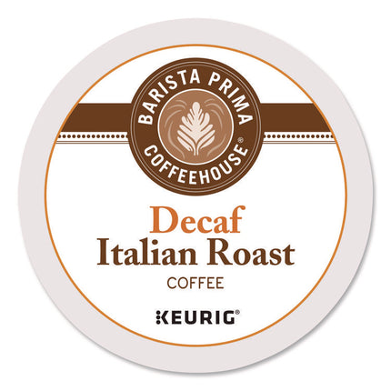 Decaf Italian Roast Coffee K-Cups, 24/Box, 4 Boxes/Carton